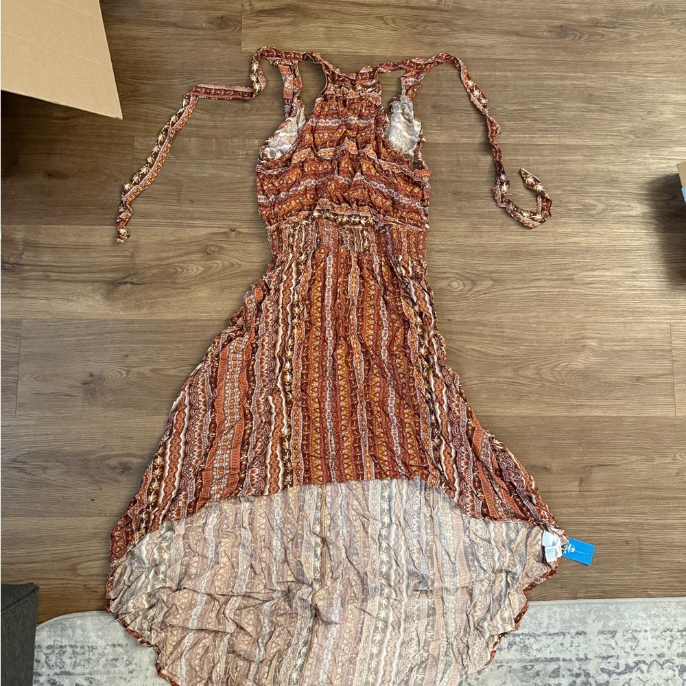 Cupshe Earthy Toned Patterned Dress